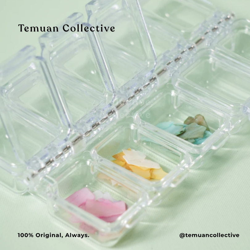 Clear 10-Compartment Compact Section Case