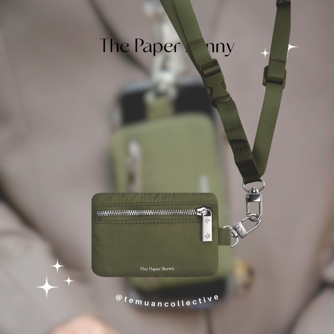 The Paper Bunny Commuter Phone Strap and Puffer Card Pouch Set
