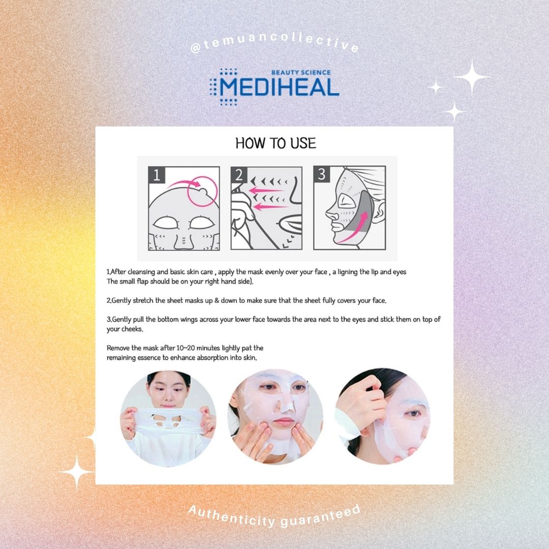 MEDIHEAL Tension Flex Soothing Hydra Mask - MEDI HEAL Face Lifting Aging Incore Complex Face Masks - Hydra