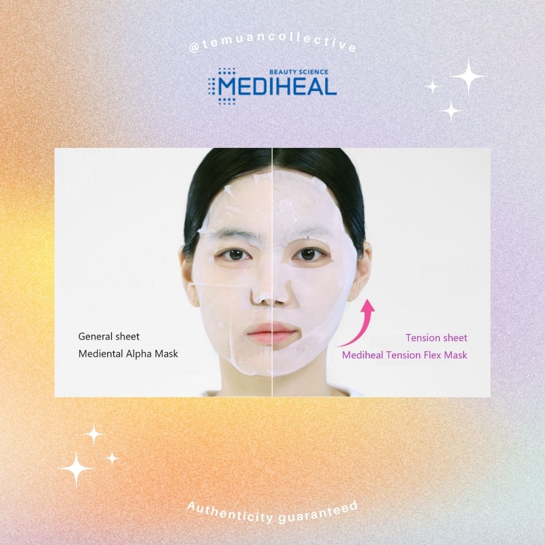 MEDIHEAL Tension Flex Soothing Hydra Mask - MEDI HEAL Face Lifting Aging Incore Complex Face Masks - Hydra