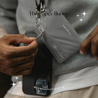 The Paper Bunny Commuter Phone Strap and Puffer Card Pouch Set