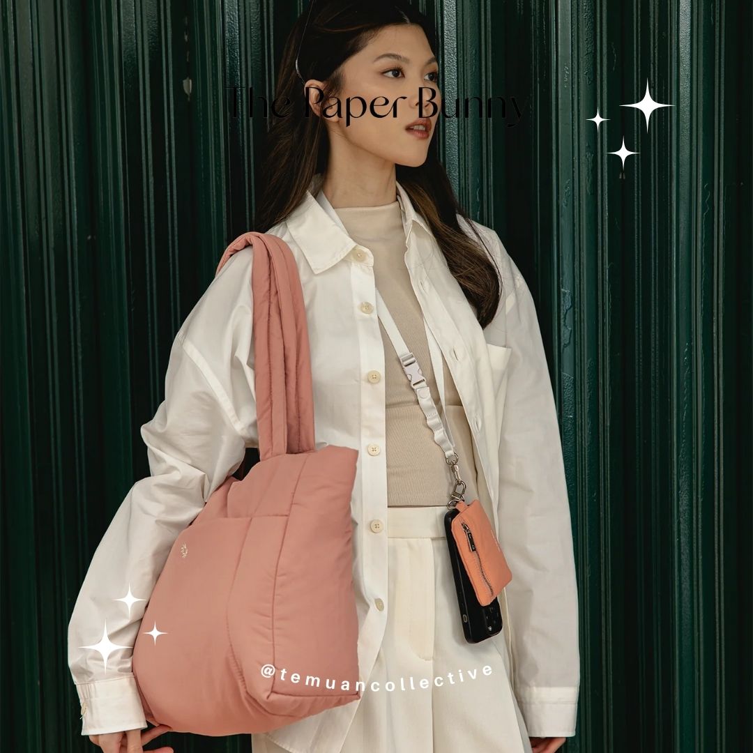 The Paper Bunny Commuter Phone Strap and Puffer Card Pouch Set