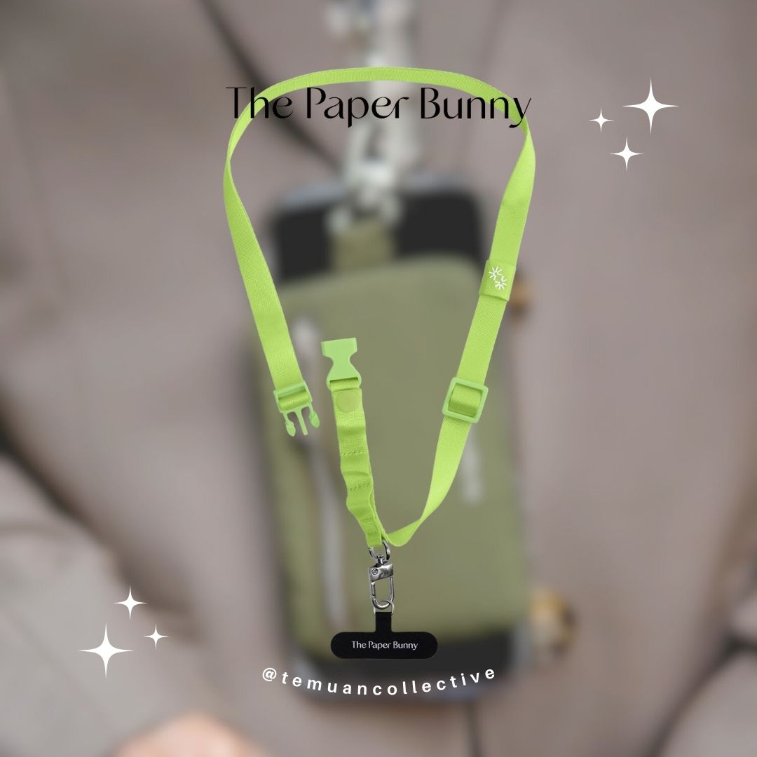 The Paper Bunny Commuter Phone Strap and Puffer Card Pouch Set