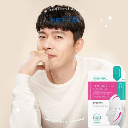 MEDIHEAL Tension Flex Soothing Hydra Mask - MEDI HEAL Face Lifting Aging Incore Complex Face Masks - Hydra