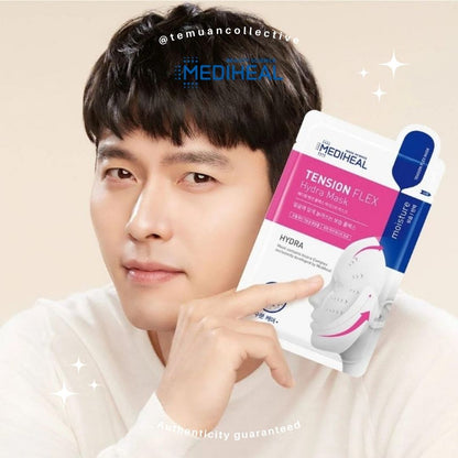MEDIHEAL Tension Flex Soothing Hydra Mask - MEDI HEAL Face Lifting Aging Incore Complex Face Masks - Hydra