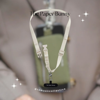 The Paper Bunny Commuter Phone Strap and Puffer Card Pouch Set