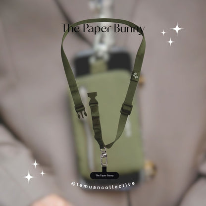 The Paper Bunny Commuter Phone Strap and Puffer Card Pouch Set