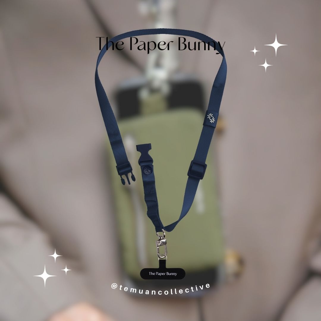 The Paper Bunny Commuter Phone Strap and Puffer Card Pouch Set