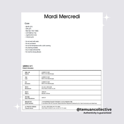 MARDI MERCREDI Raccoon Blended V Neck Heart Logo in Navy