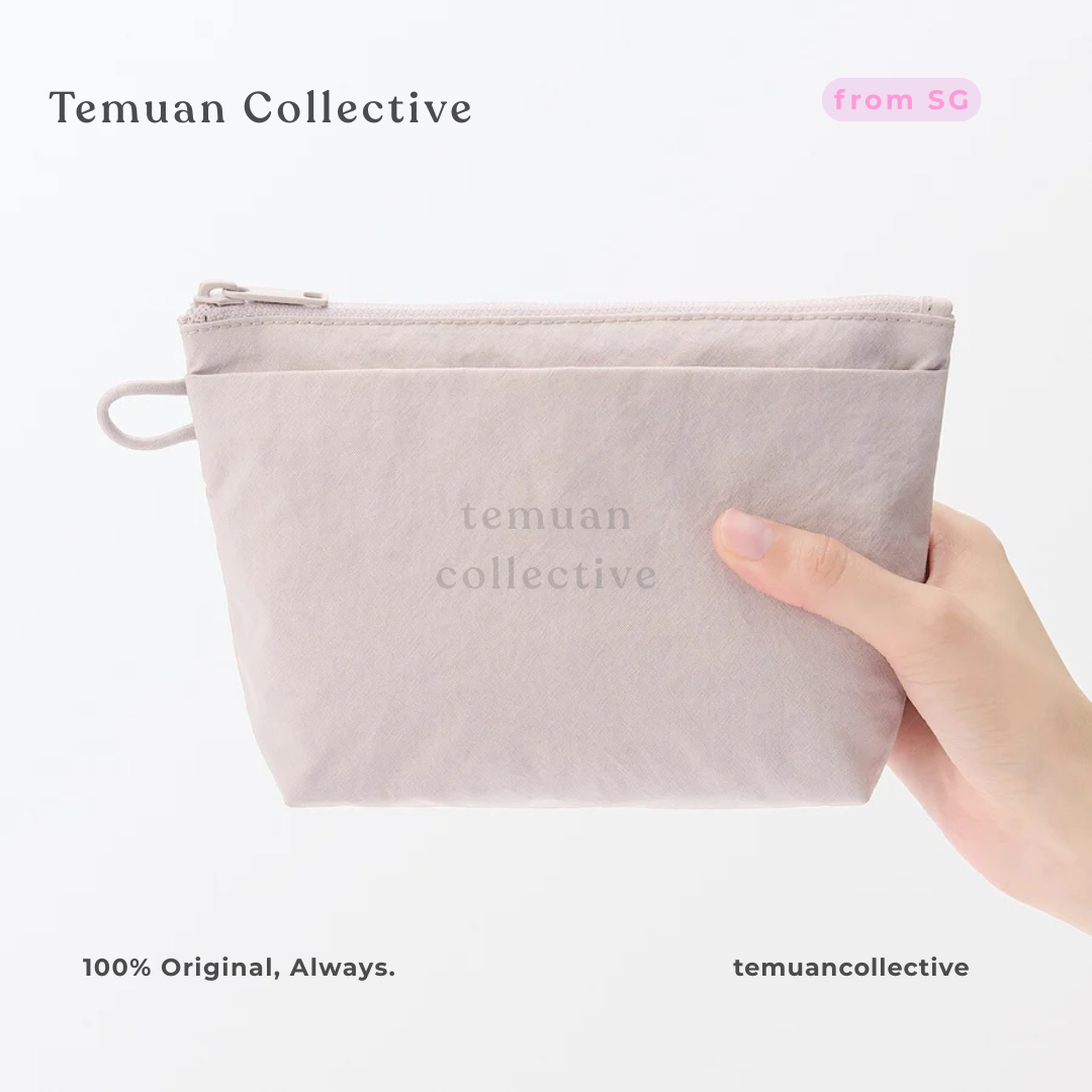 Muji Wrinkled Nylon Gusset Pouch