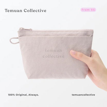 Muji Wrinkled Nylon Gusset Pouch