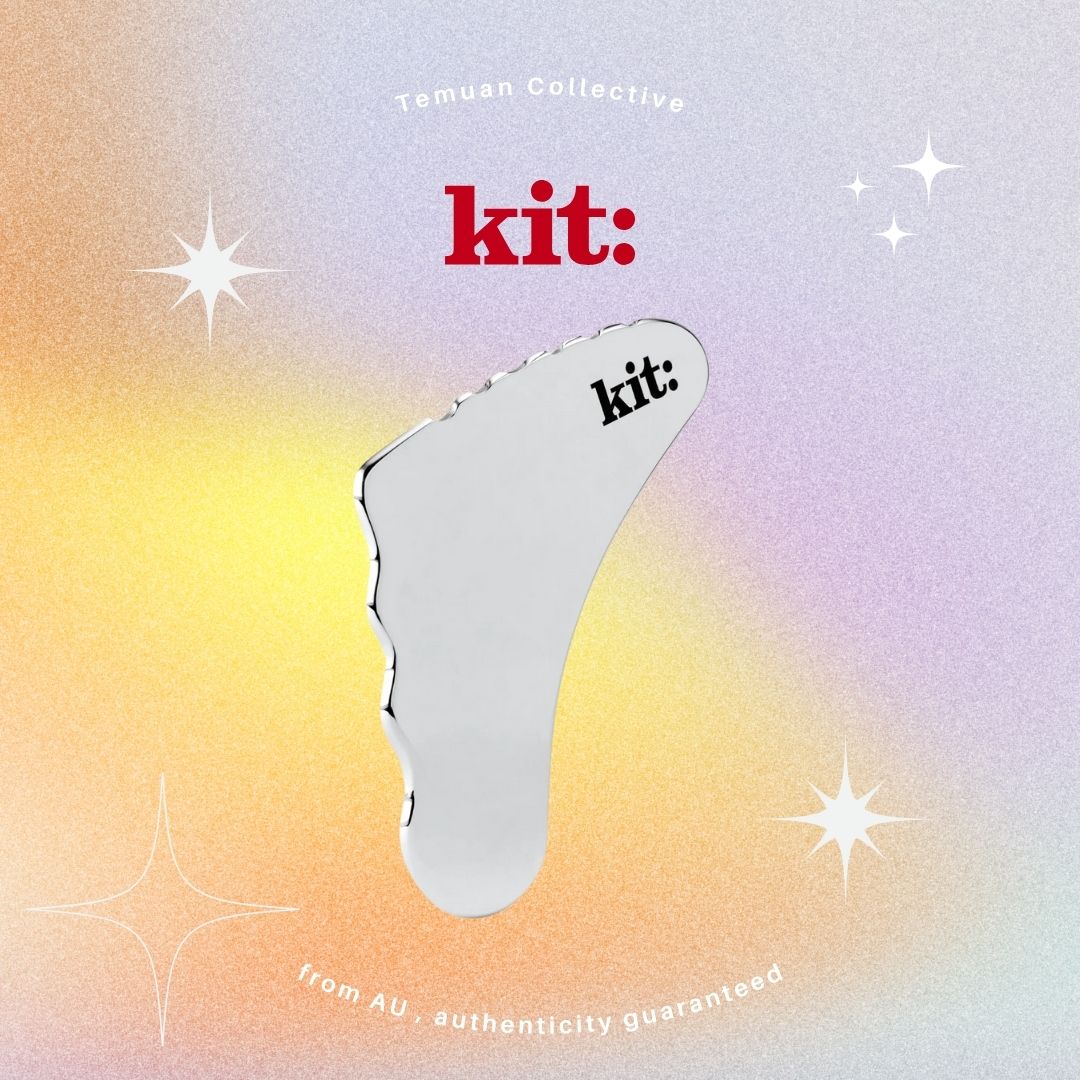 KIT Gua Sha Facial Tool / Stainless GuaSha / All Body Dry Brush / Goodnight Balm / Facial Body Slimming SS Massage Tool