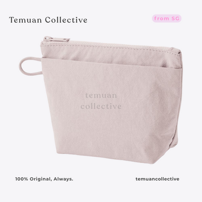 Muji Wrinkled Nylon Gusset Pouch