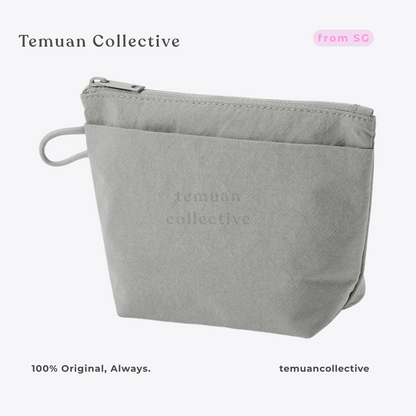 Muji Wrinkled Nylon Gusset Pouch