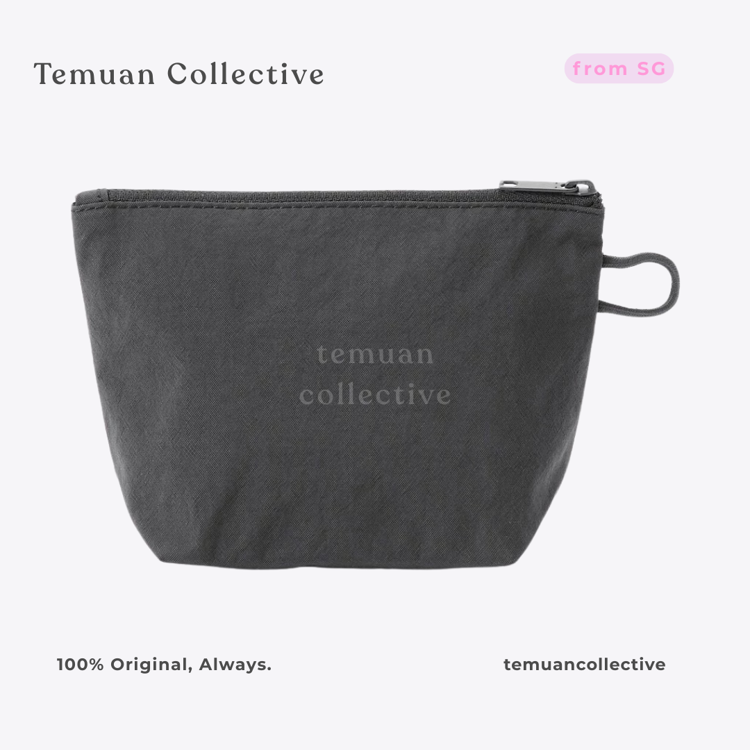 Muji Wrinkled Nylon Gusset Pouch