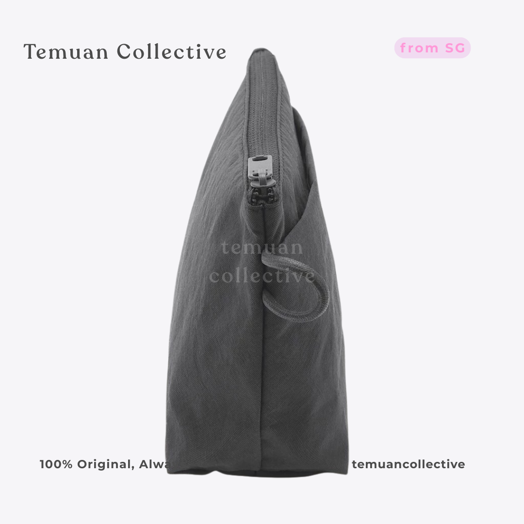 Muji Wrinkled Nylon Gusset Pouch