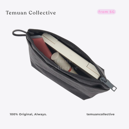 Muji Wrinkled Nylon Gusset Pouch