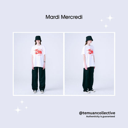 MARDI MERCREDI Unisex White Red Lobster TShirt