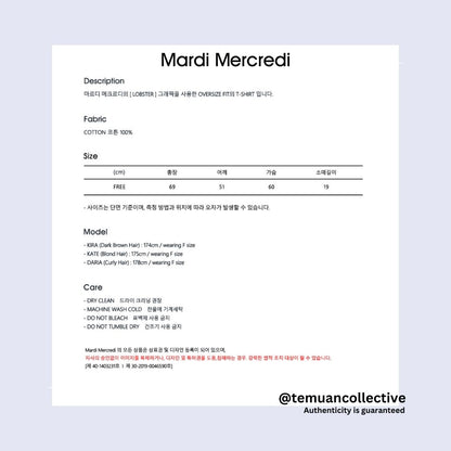 MARDI MERCREDI Unisex White Red Lobster TShirt