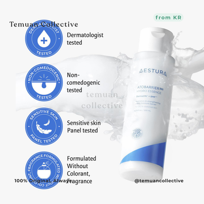 AESTURA Atobarrier 365 Lotion, Hydro Essence, and Hydro Cera-HA Ampoule