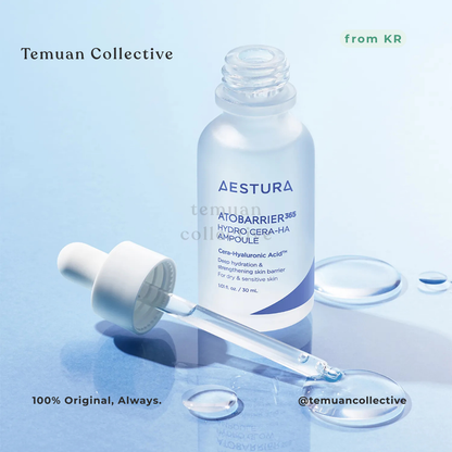 AESTURA Atobarrier 365 Lotion, Hydro Essence, and Hydro Cera-HA Ampoule