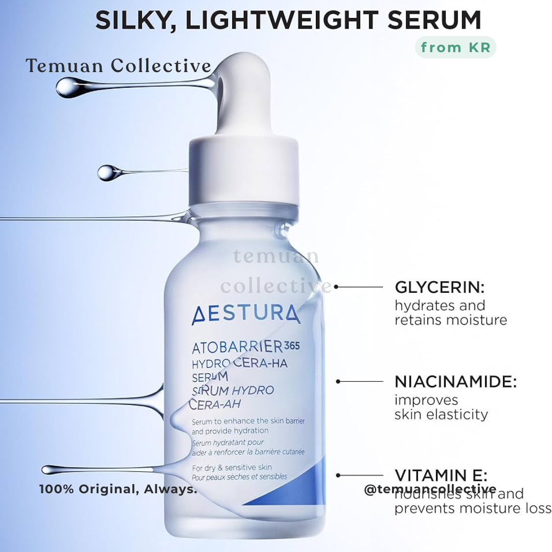 AESTURA Atobarrier 365 Lotion, Hydro Essence, and Hydro Cera-HA Ampoule