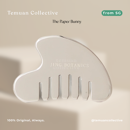 The Paper Bunny Jing Botanics Essential Scalp Gua Sha Comb