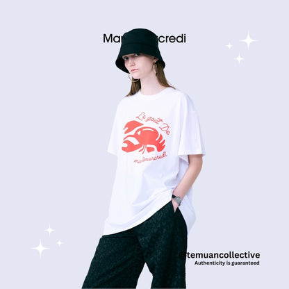 MARDI MERCREDI Unisex White Red Lobster TShirt