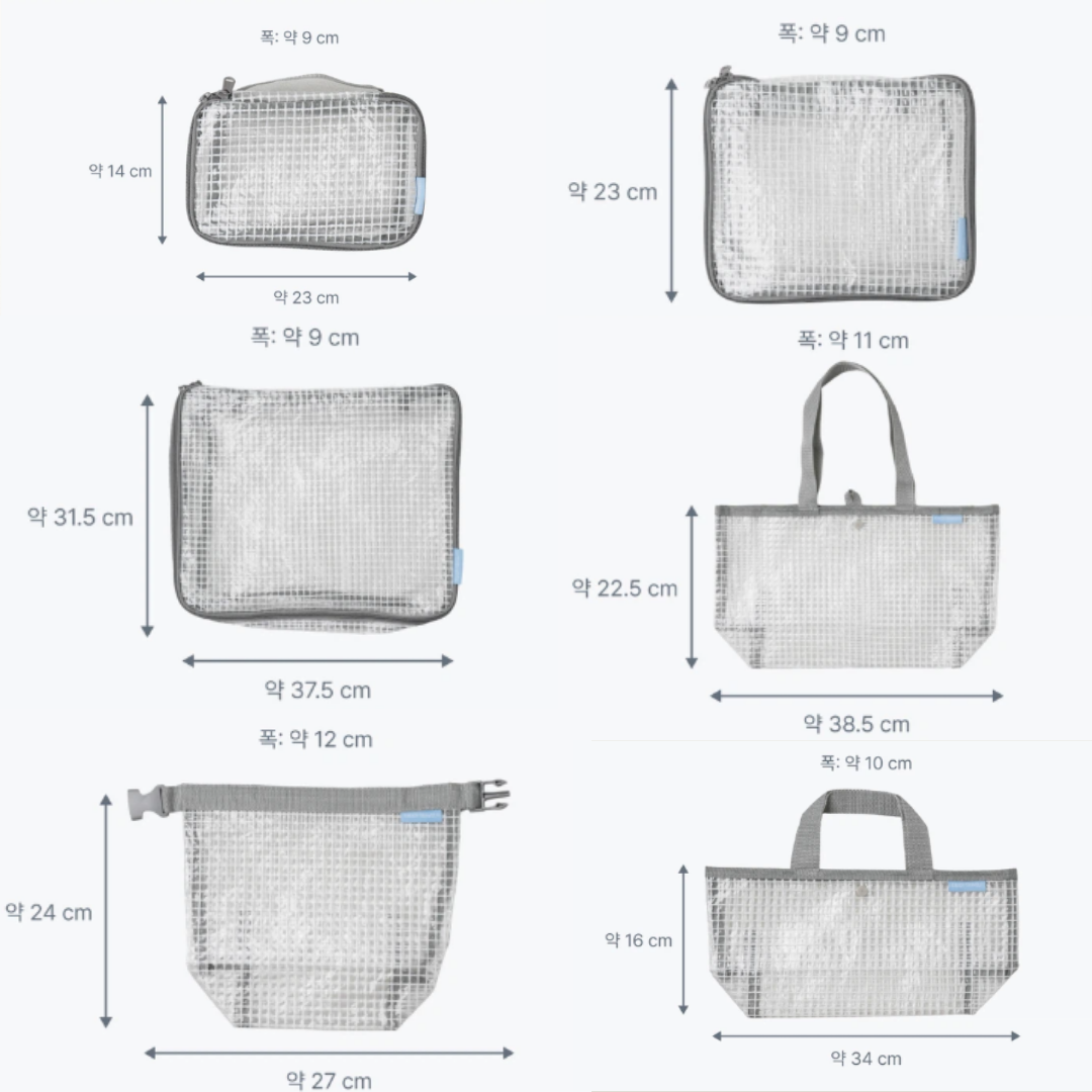 Transparent Tote Bag & Pouch Travel