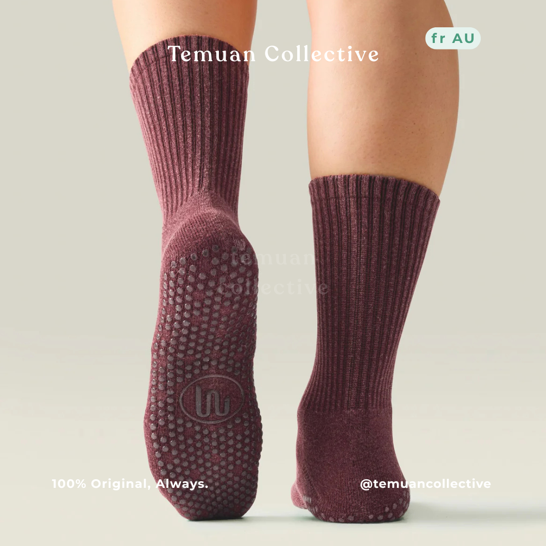 MoveActive Crew Non Slip Grip Pilates Socks