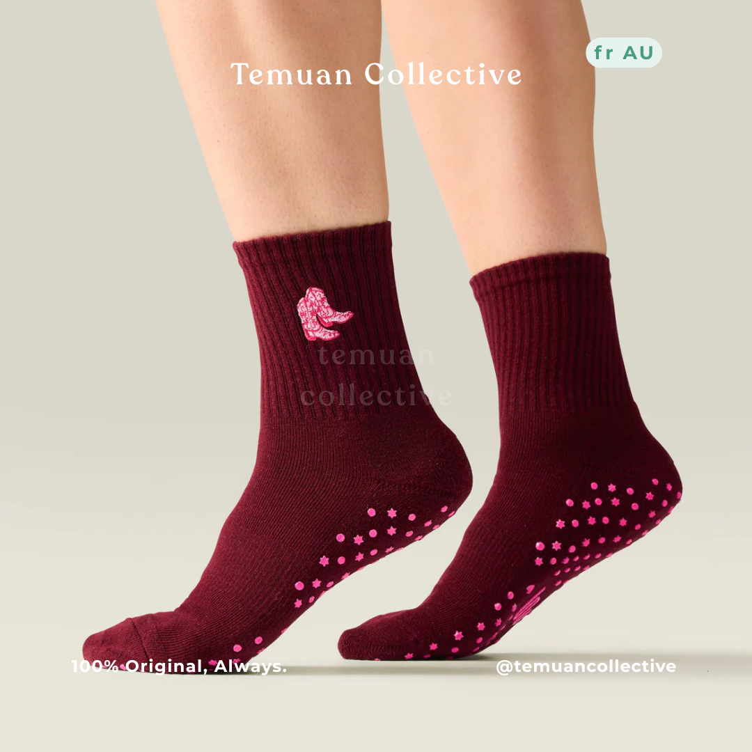 MoveActive Crew Non Slip Grip Pilates Socks