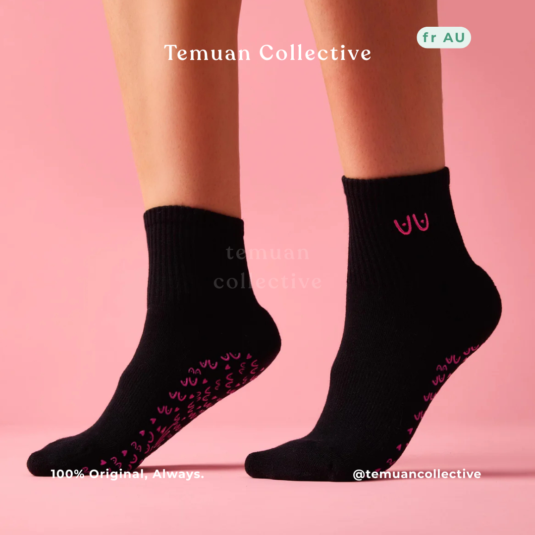 MoveActive Crew Non Slip Grip Pilates Socks