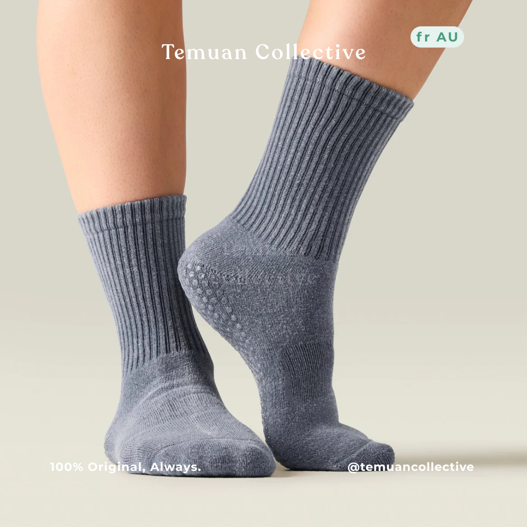MoveActive Crew Non Slip Grip Pilates Socks