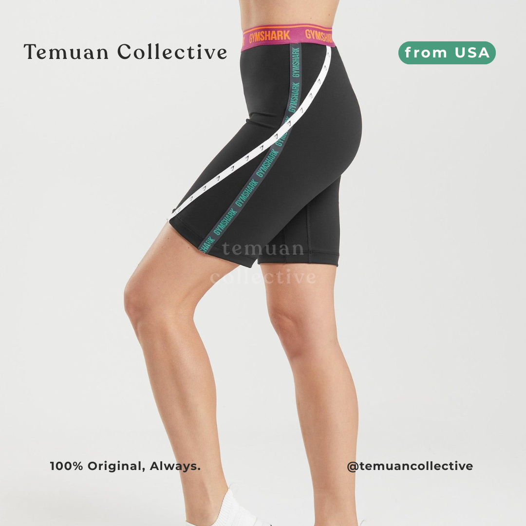 Gymshark Strike Cycling Shorts Black Dragon Pink Alpine Green