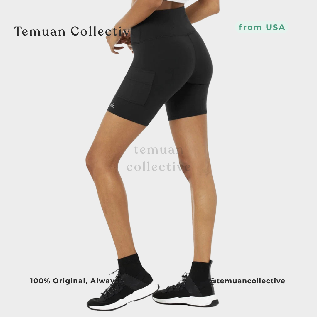 Alo Yoga High-Waist Cargo Short Black 7"