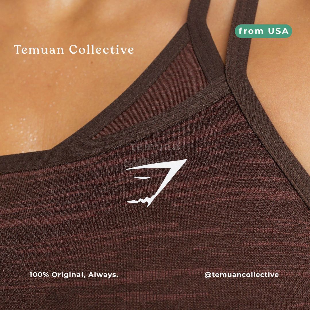 Gymshark Adapt Marl Seamless Sports Bra Brown Cherry Brown