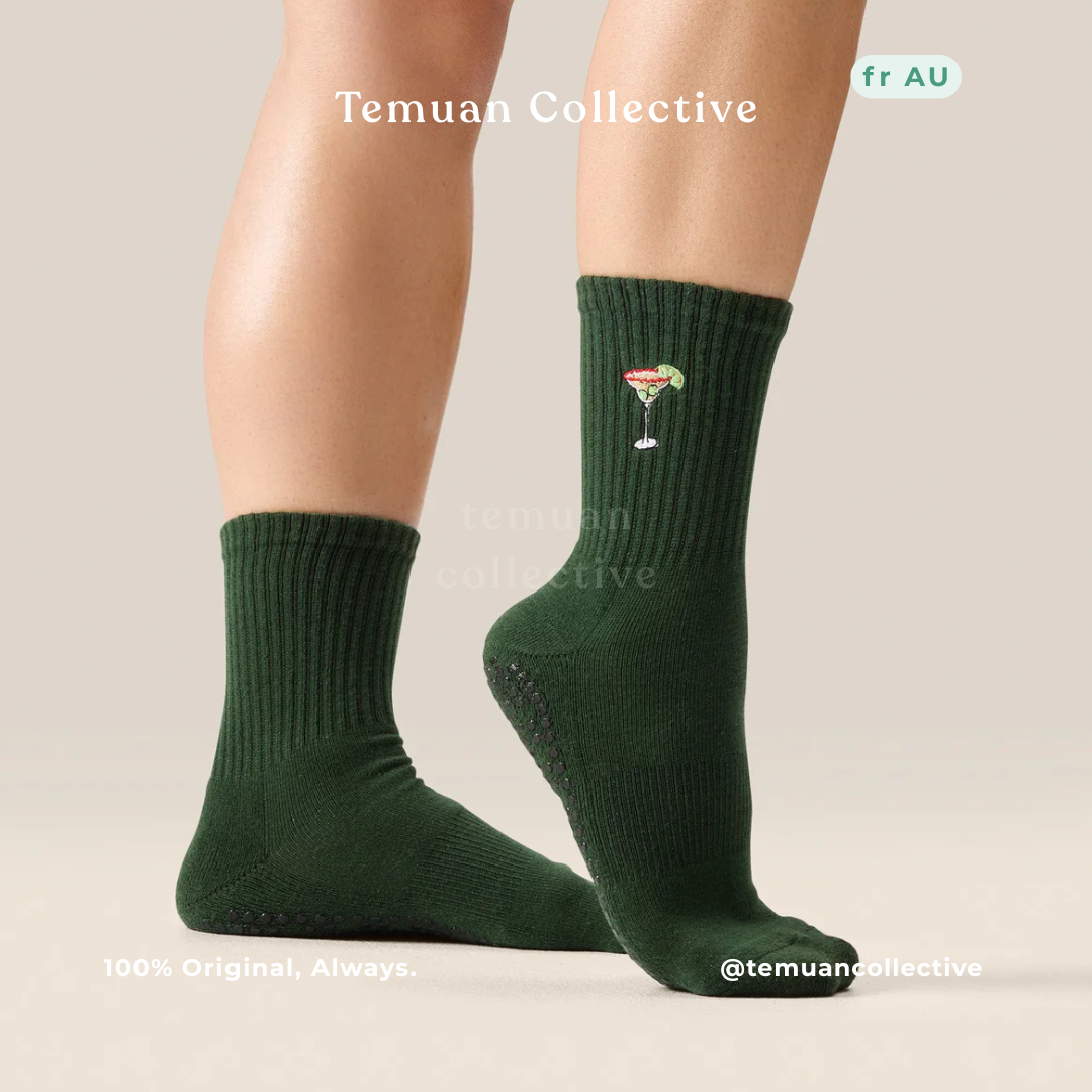 MoveActive Crew Non Slip Grip Pilates Socks