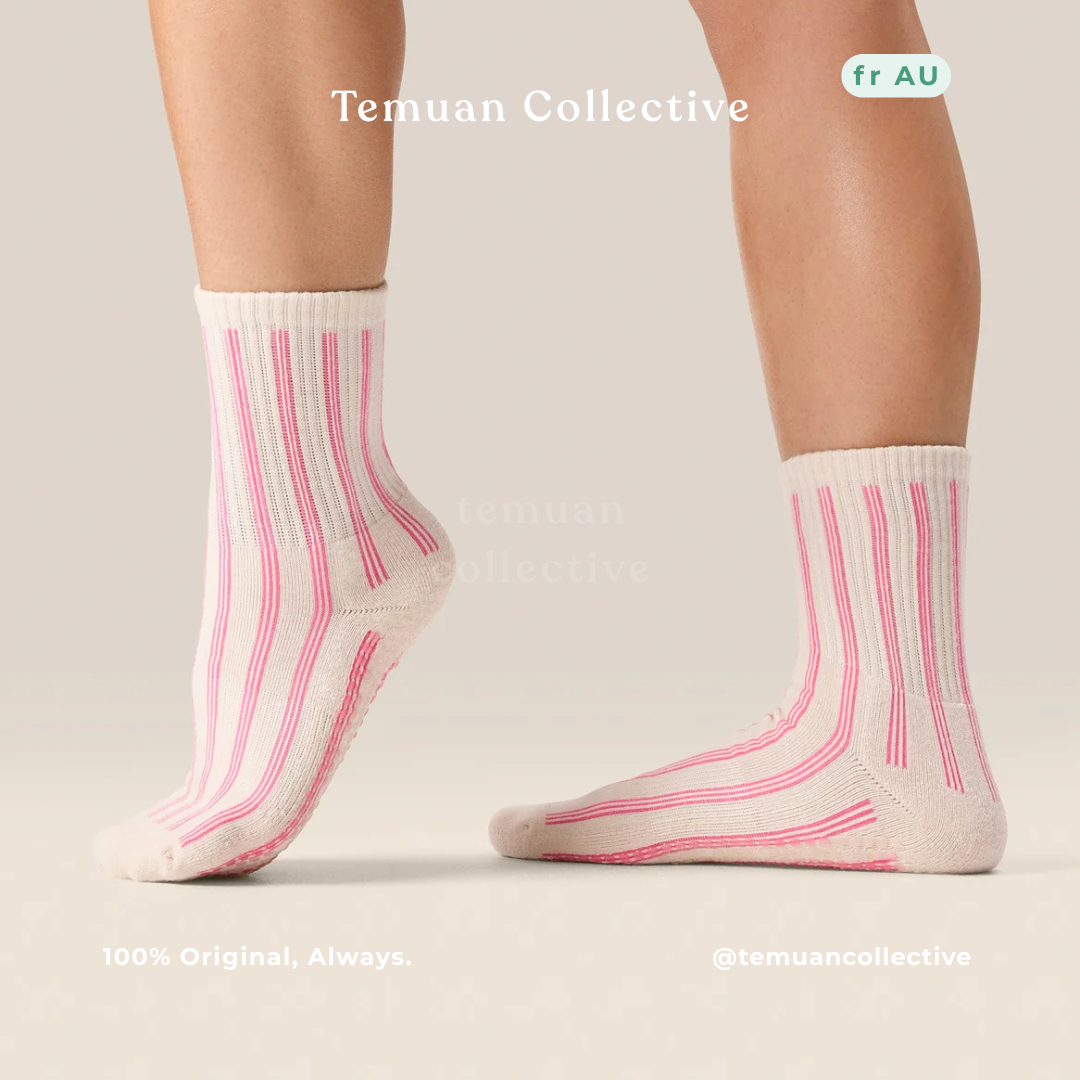 MoveActive Crew Non Slip Grip Pilates Socks