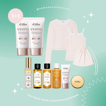 GROVE d'Alba Lounge Wear Original UV Essence Waterfull Tone Up Pink Correcting Suncream Set