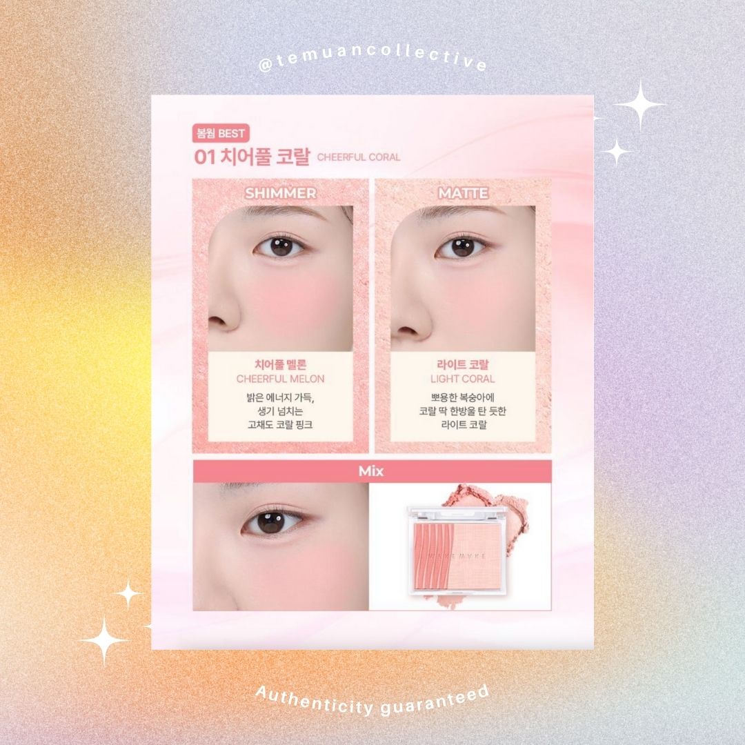 WAKEMAKE Sheer Layering Dual Blusher