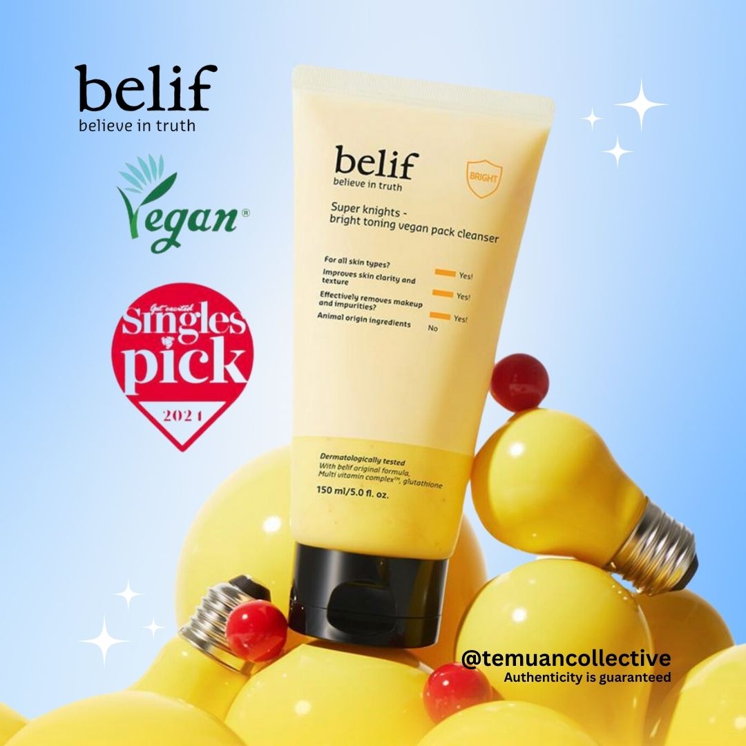 belif Super Knights Pore Tightening & Brightening Toning Vegan Pack Cleanser 150ml