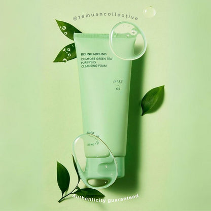 ROUND A'ROUND Comfort Green Tea Purifying Cleansing Foam PH 5,5 - 6,5 200 mL