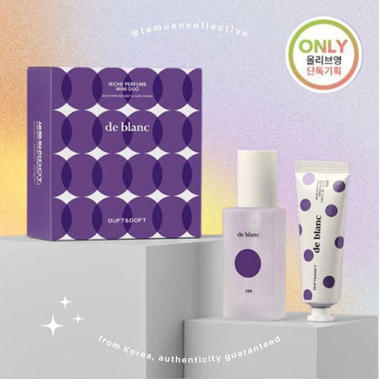 Duft&Doft De Blanc Niche Perfume Mini Duo Body Mist and Hand Cream