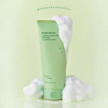 ROUND A'ROUND Comfort Green Tea Purifying Cleansing Foam PH 5,5 - 6,5 200 mL