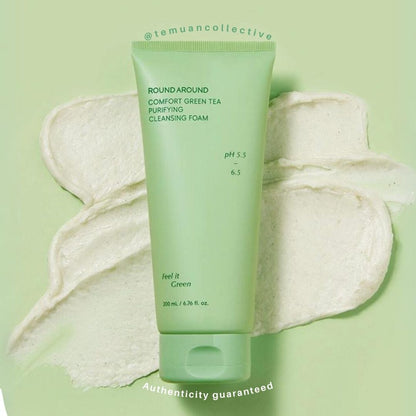 ROUND A'ROUND Comfort Green Tea Purifying Cleansing Foam PH 5,5 - 6,5 200 mL