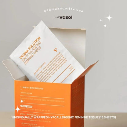 VASOL Inner Balancing Feminine Wipes 15ea Box Set