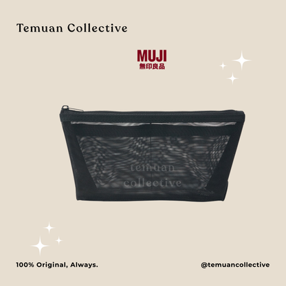 MUJI Nylon Mesh Pen Case With Gusset