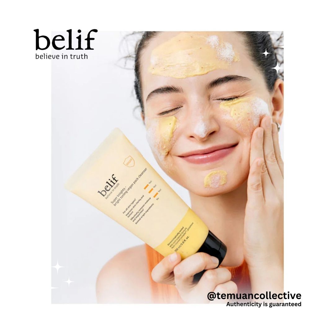 belif Super Knights Pore Tightening & Brightening Toning Vegan Pack Cleanser 150ml