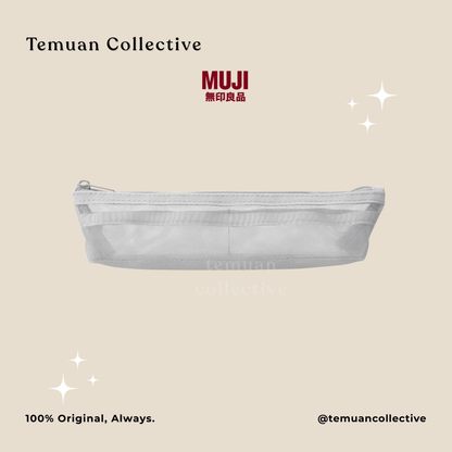 MUJI Nylon Mesh Pen Case With Gusset