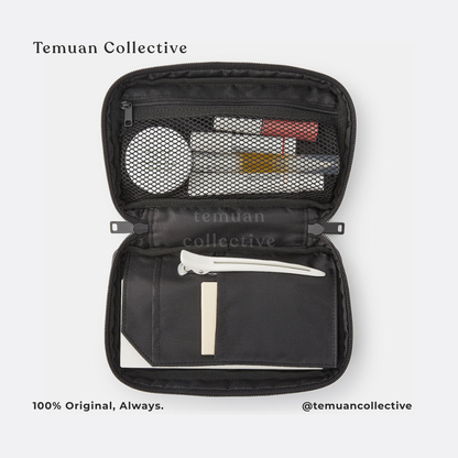 MUJI Pouch Book Type Nylon Flat Pouch